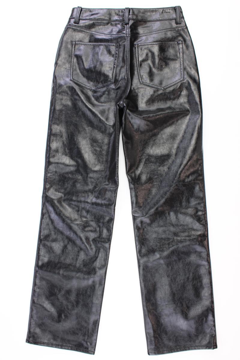 H&M Hose in Lackoptik Gr. 38 neuwertig schwarz aus Polyester