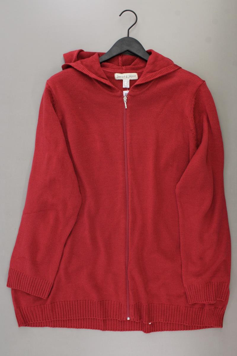 Janet & Joyce Strickjacke Gr. 56/58 Langarm rot aus Polyacryl
