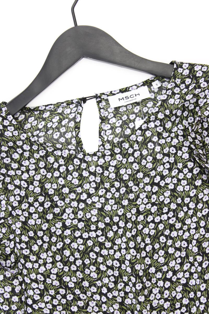 MSCH Copenhagen Langarmkleid Gr. S mit Blumenmuster mehrfarbig aus Polyester