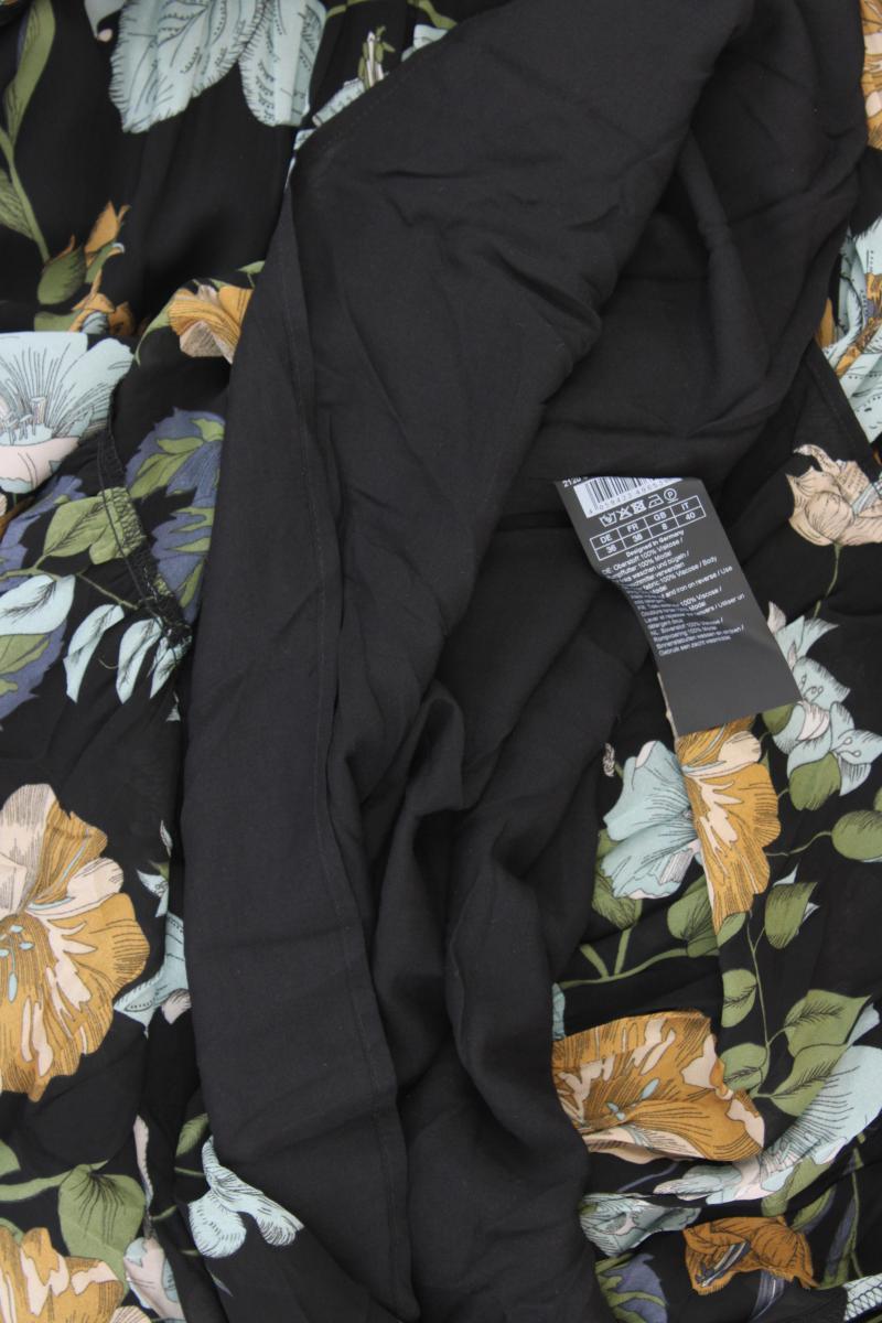 Hallhuber Langarmkleid Gr. 36 mit Blumenmuster neuwertig mehrfarbig aus Viskose