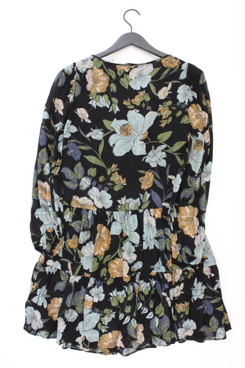 Hallhuber Langarmkleid Gr. 36 mit Blumenmuster neuwertig mehrfarbig aus Viskose
