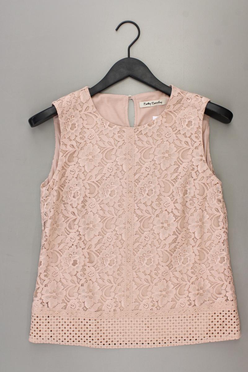 Betty Barclay Spitzenbluse Gr. 36 Ärmellos rosa aus Baumwolle