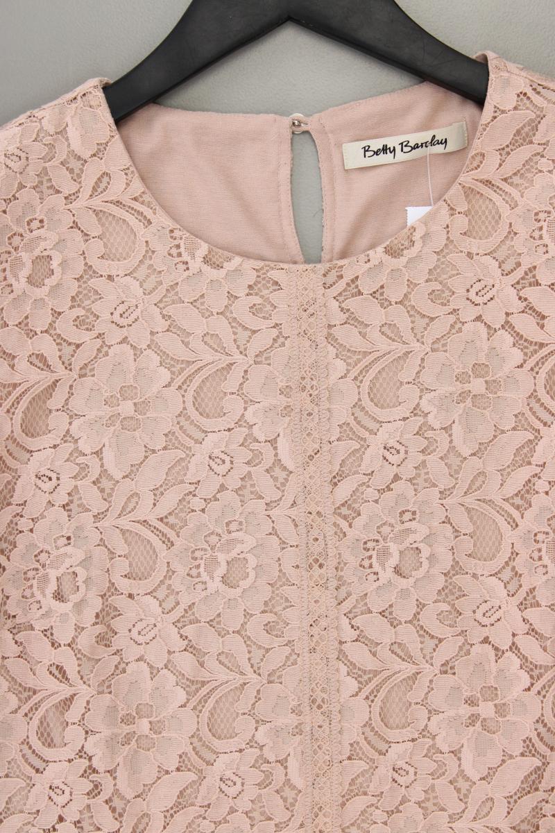 Betty Barclay Spitzenbluse Gr. 36 Ärmellos rosa aus Baumwolle