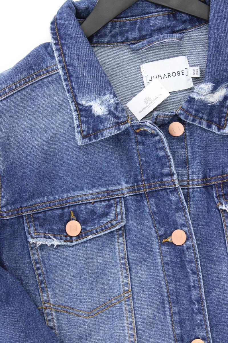 Junarose Jeansjacke Gr. 52 blau aus Baumwolle