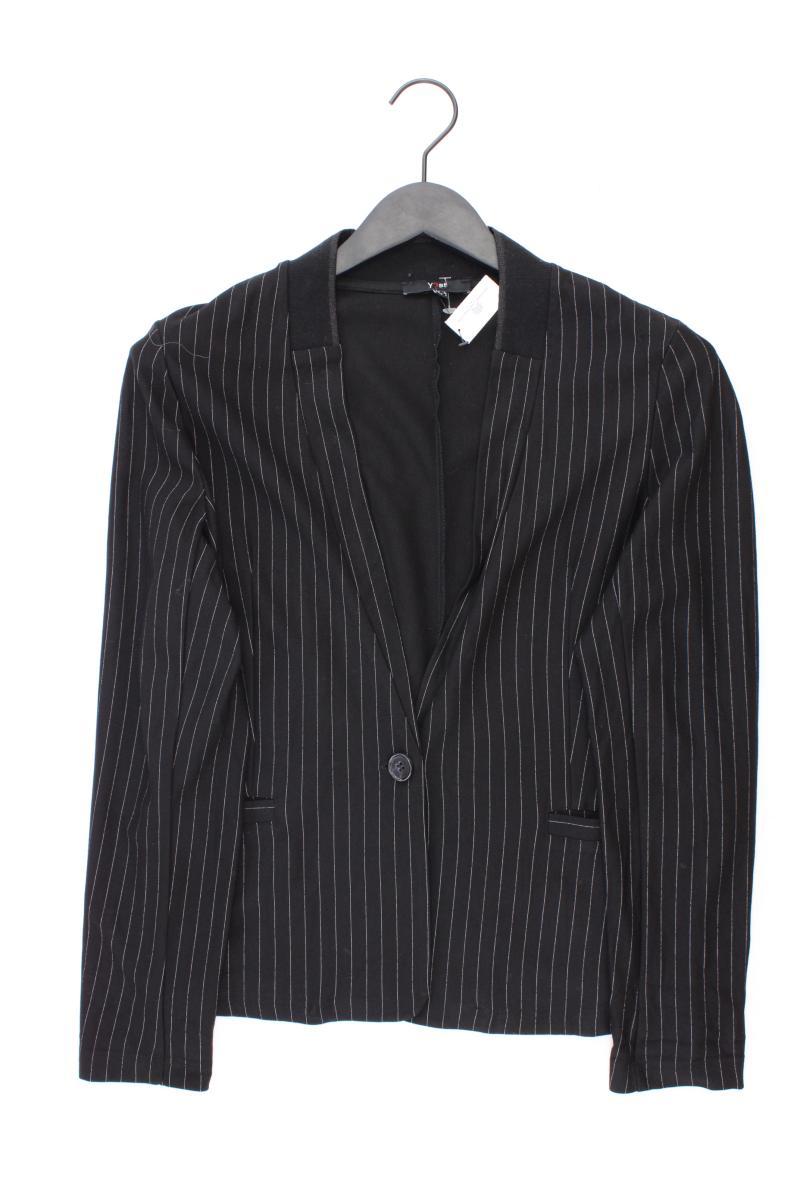 yest Jerseyblazer Gr. 38 gestreift schwarz aus Viskose