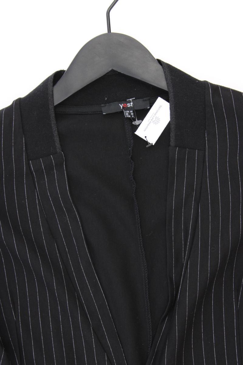 yest Jerseyblazer Gr. 38 gestreift schwarz aus Viskose