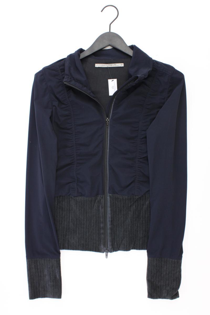 PENN & Ink Regular Cardigan Gr. 40 Langarm blau aus Polyamid