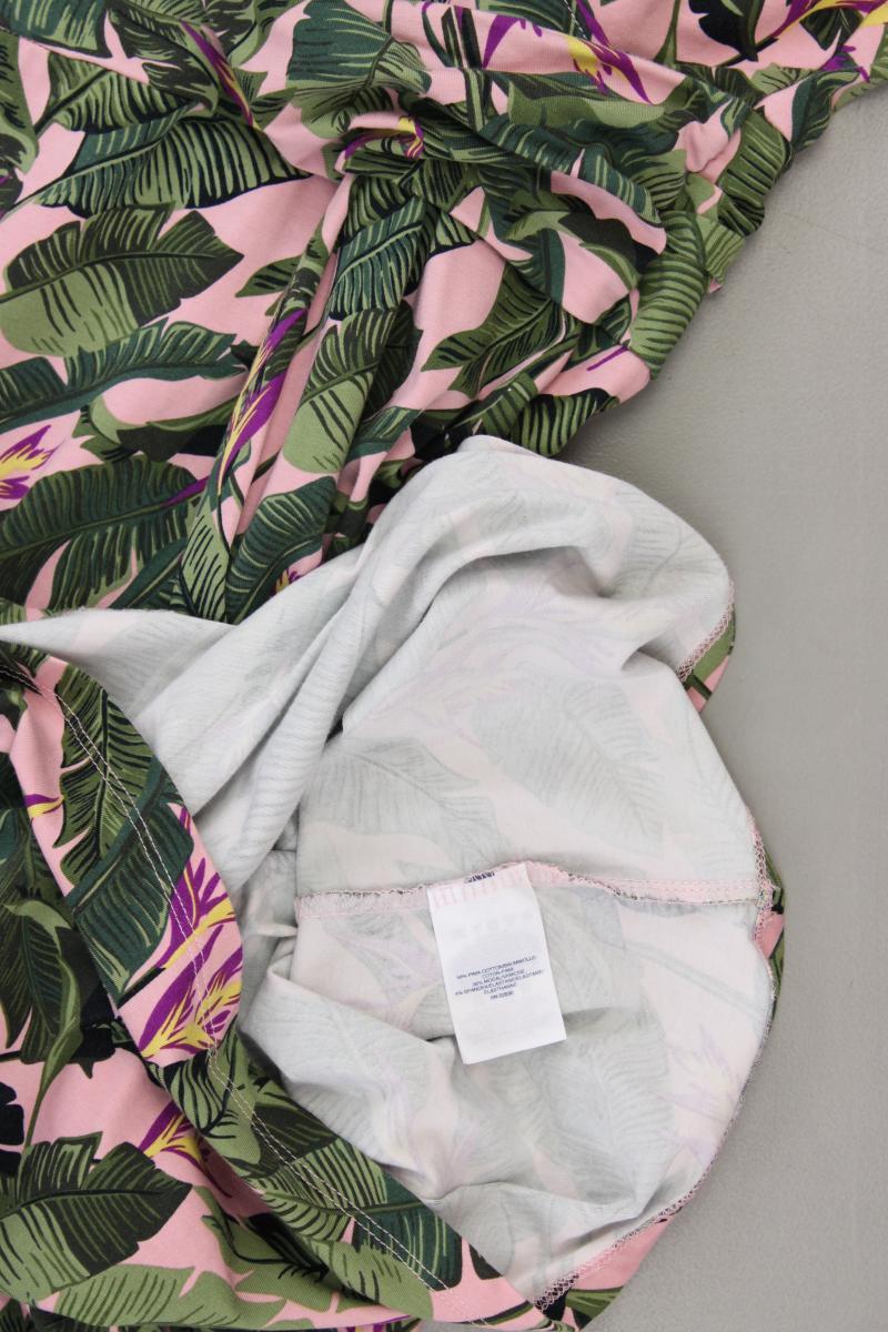 Lands' End Jerseykleid Gr. L neuwertig Kurzarm mehrfarbig aus Baumwolle