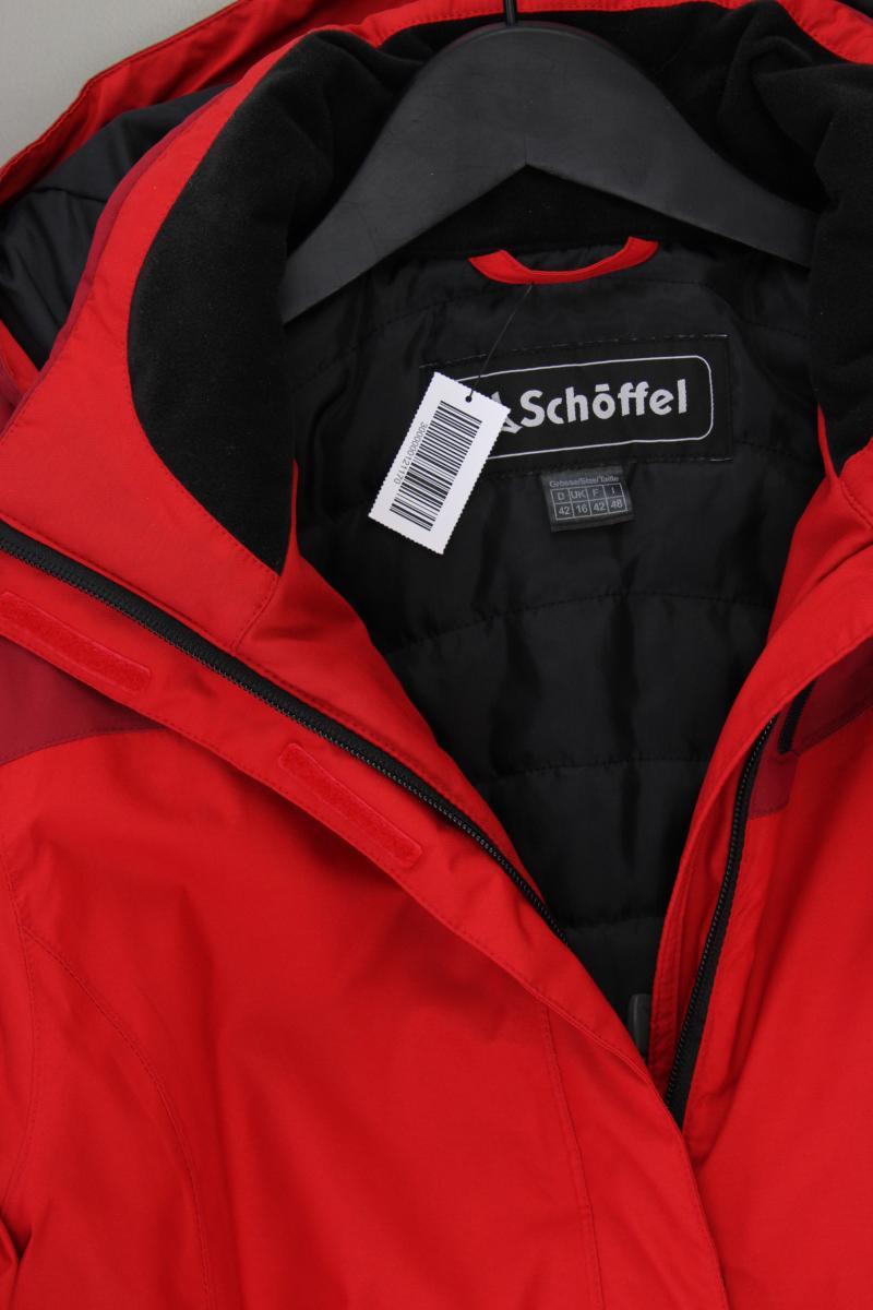 Schöffel Kapuzenjacke Gr. 42 rot aus Polyamid