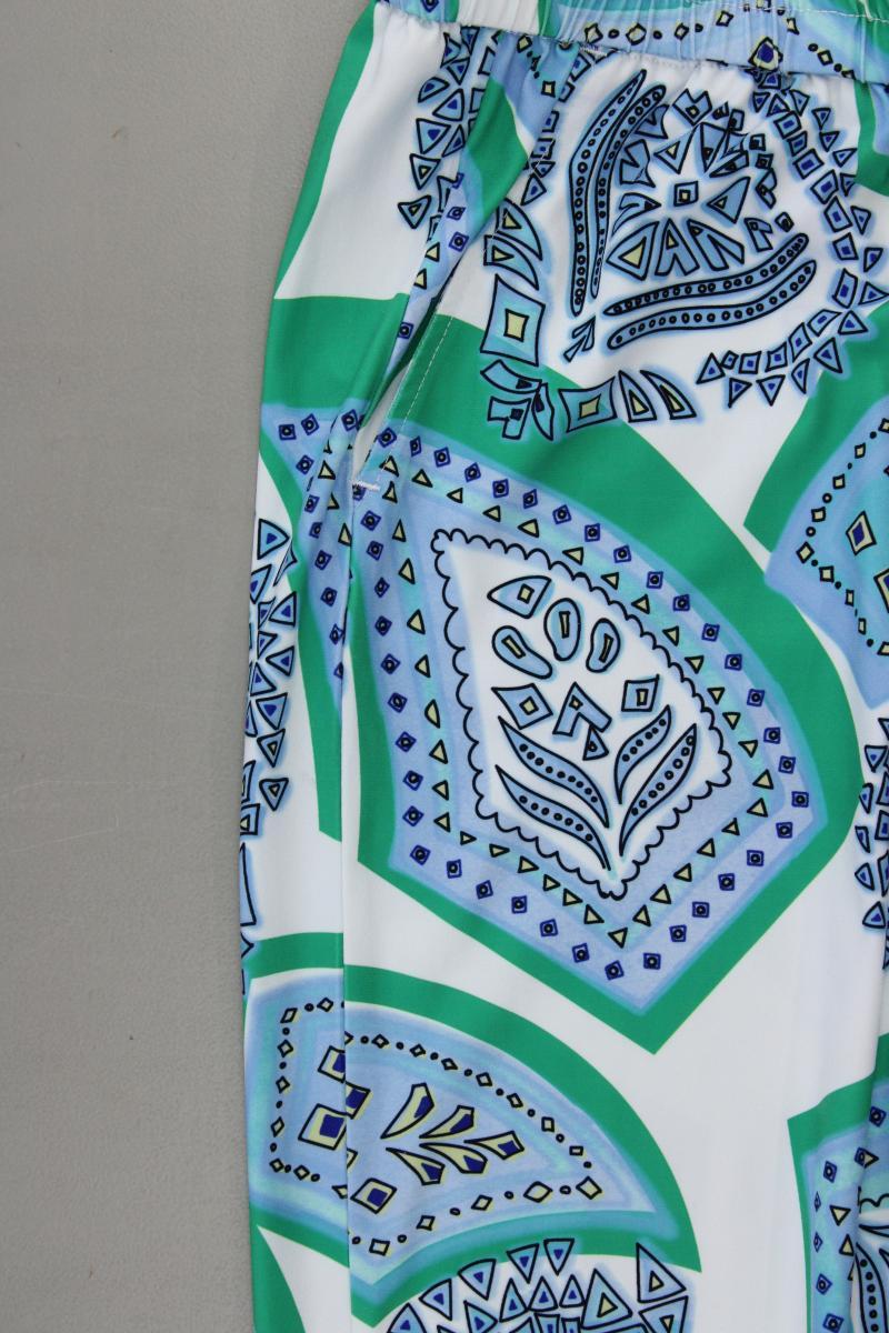 Heine Stretchhose Gr. 44 geometrisches Muster neuwertig mehrfarbig aus Polyester