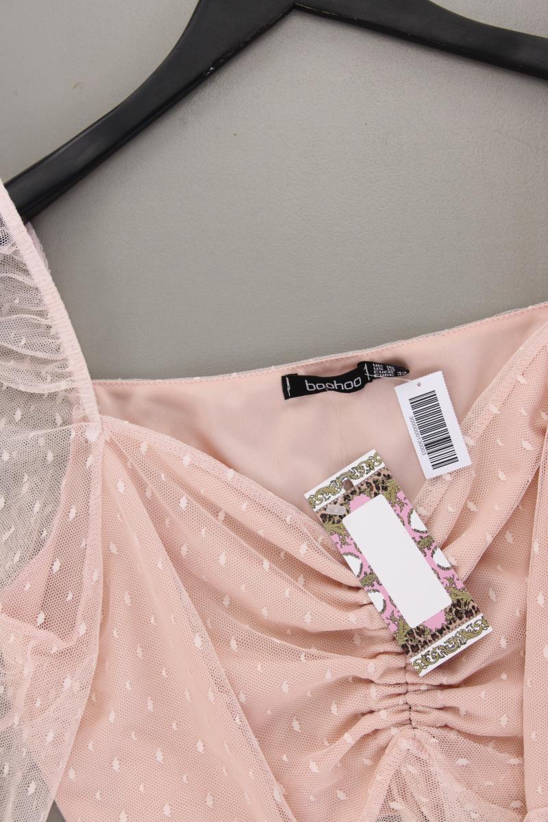 BOOHOO Chiffonbluse Gr. 42 neu mit Etikett Langarm rosa aus Polyester