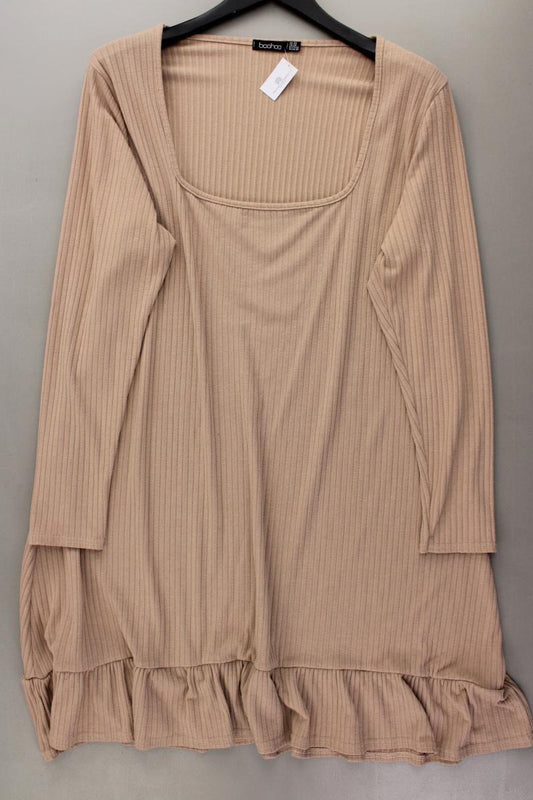 BOOHOO Longshirt Gr. 50 Langarm braun aus Polyester