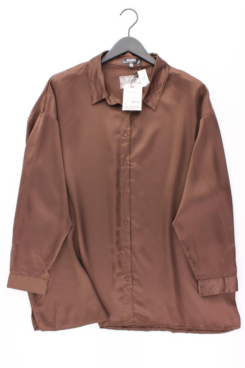 MISSGUIDED Langarmbluse Gr. 46 neu mit Etikett braun aus Polyester