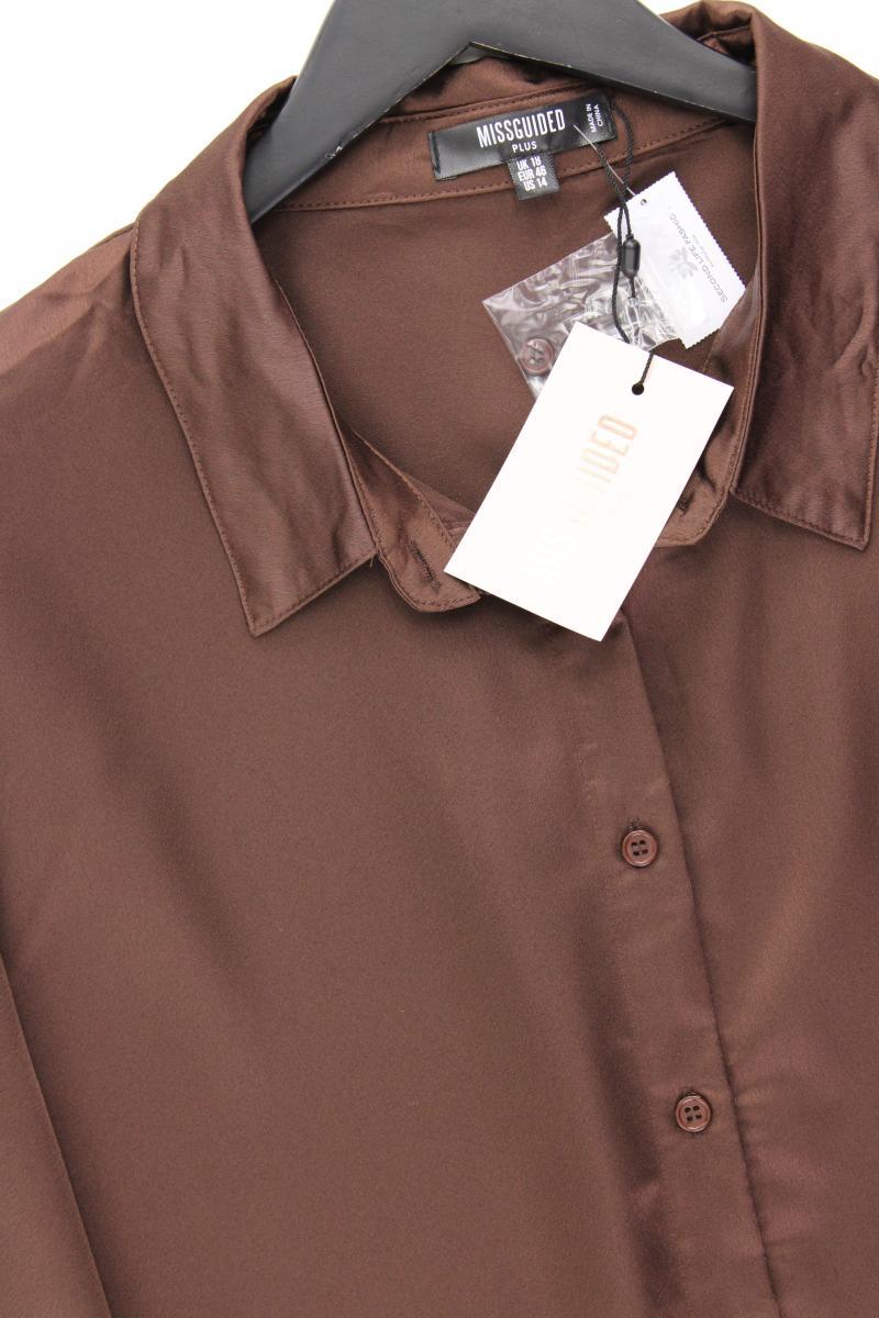 MISSGUIDED Langarmbluse Gr. 46 neu mit Etikett braun aus Polyester