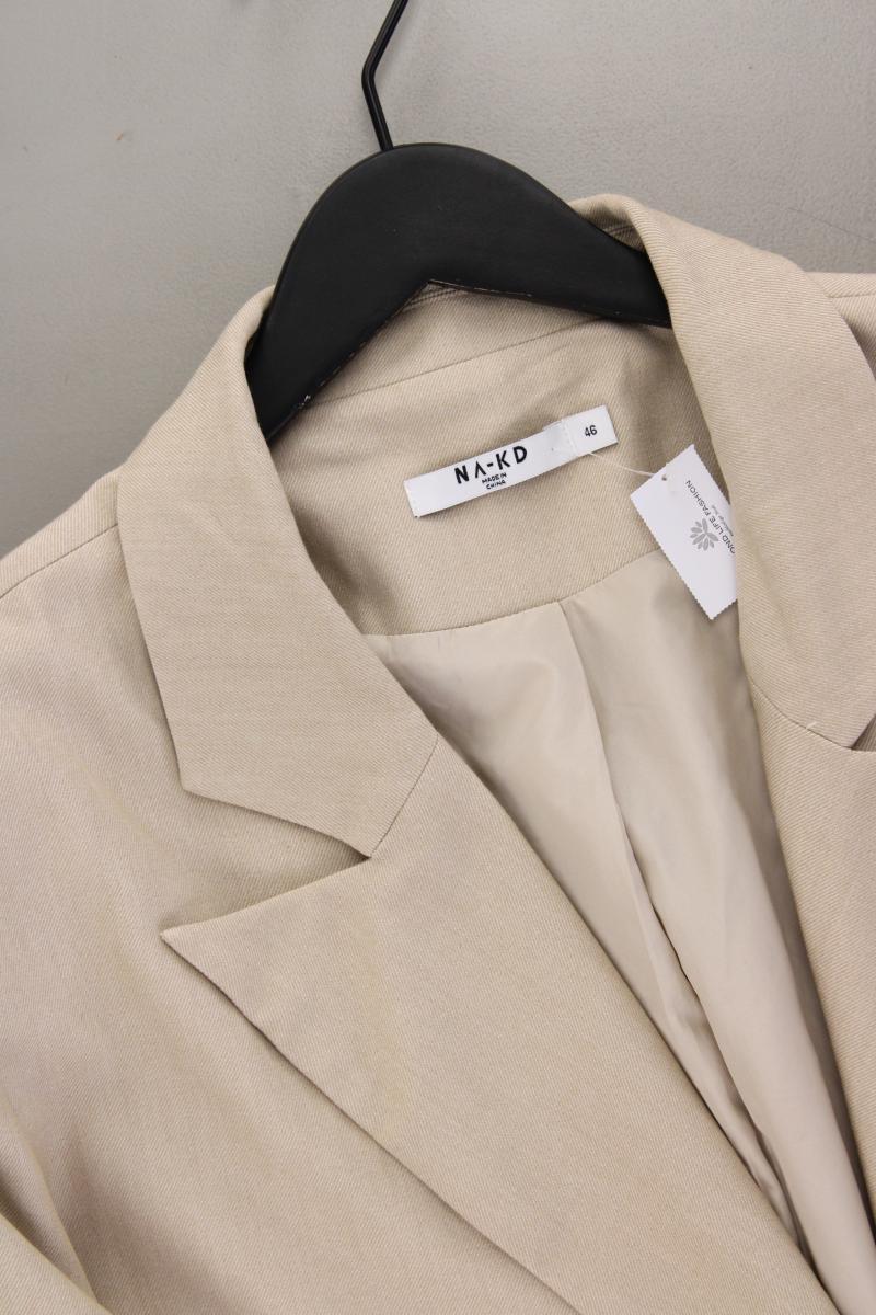 NA-KD Longblazer Gr. 46 creme aus Polyester