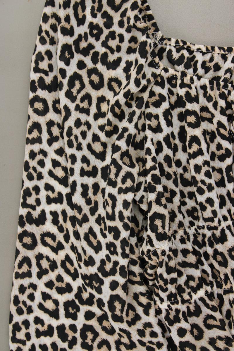 H&M Crop Bluse Gr. XL mit Tierdruck neuwertig Langarm mit Carmen-Ausschnitt