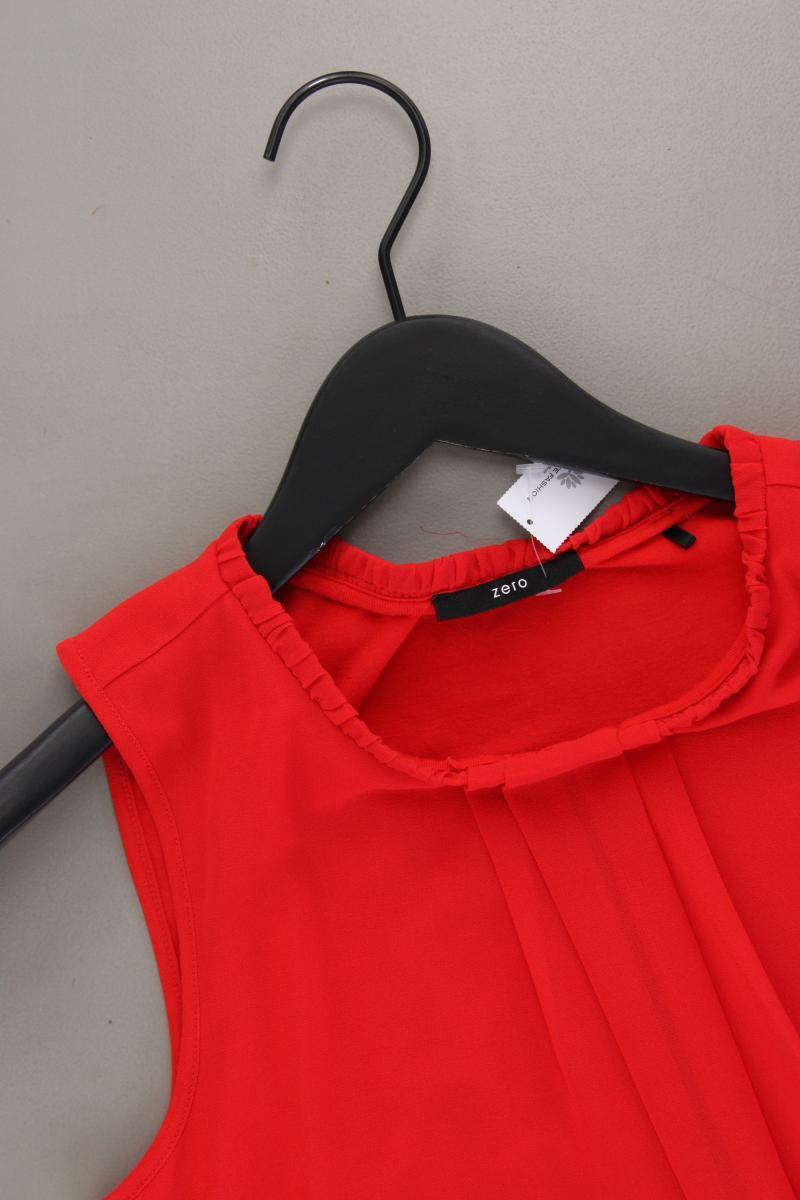 Zero Chiffonbluse Gr. 38 Ärmellos rot aus Polyester
