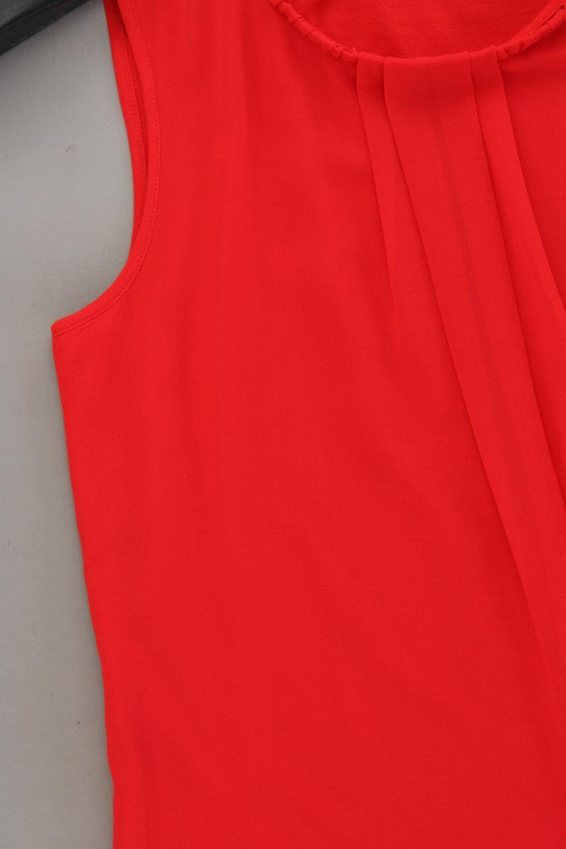 Zero Chiffonbluse Gr. 38 Ärmellos rot aus Polyester