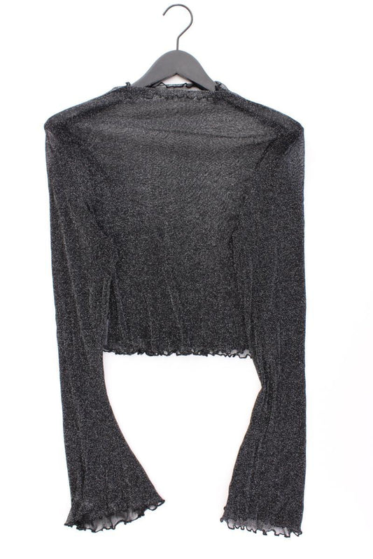 Shein Mesh Shirt Gr. XL Langarm mit Glitzer schwarz