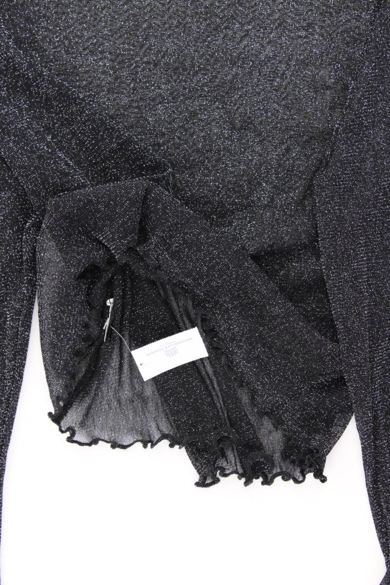 Shein Mesh Shirt Gr. XL Langarm mit Glitzer schwarz