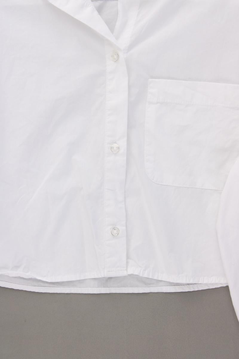 H&M Crop Bluse Gr. XXL Langarm weiß aus Baumwolle