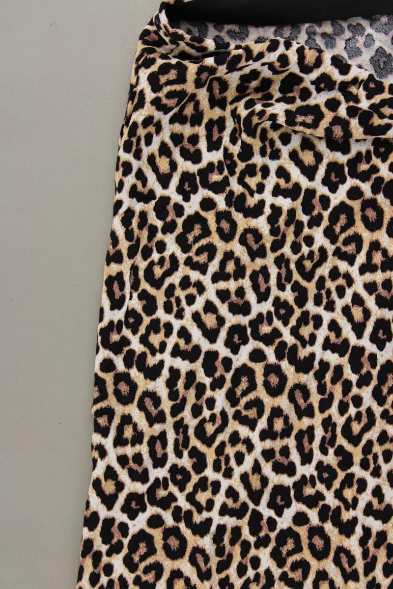 H&M Midirock Gr. XL mit Tierdruck braun aus Viskose