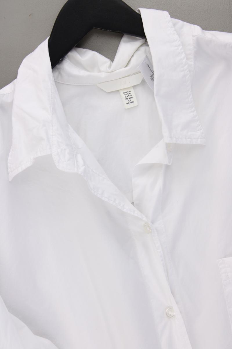 H&M Langarmbluse Gr. XXL weiß aus Baumwolle
