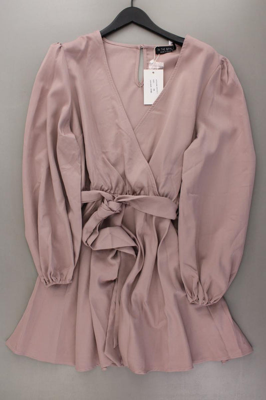 In the Style Kleid Gr. 48 neu mit Etikett mit Gürtel Langarm rosa aus Polyester
