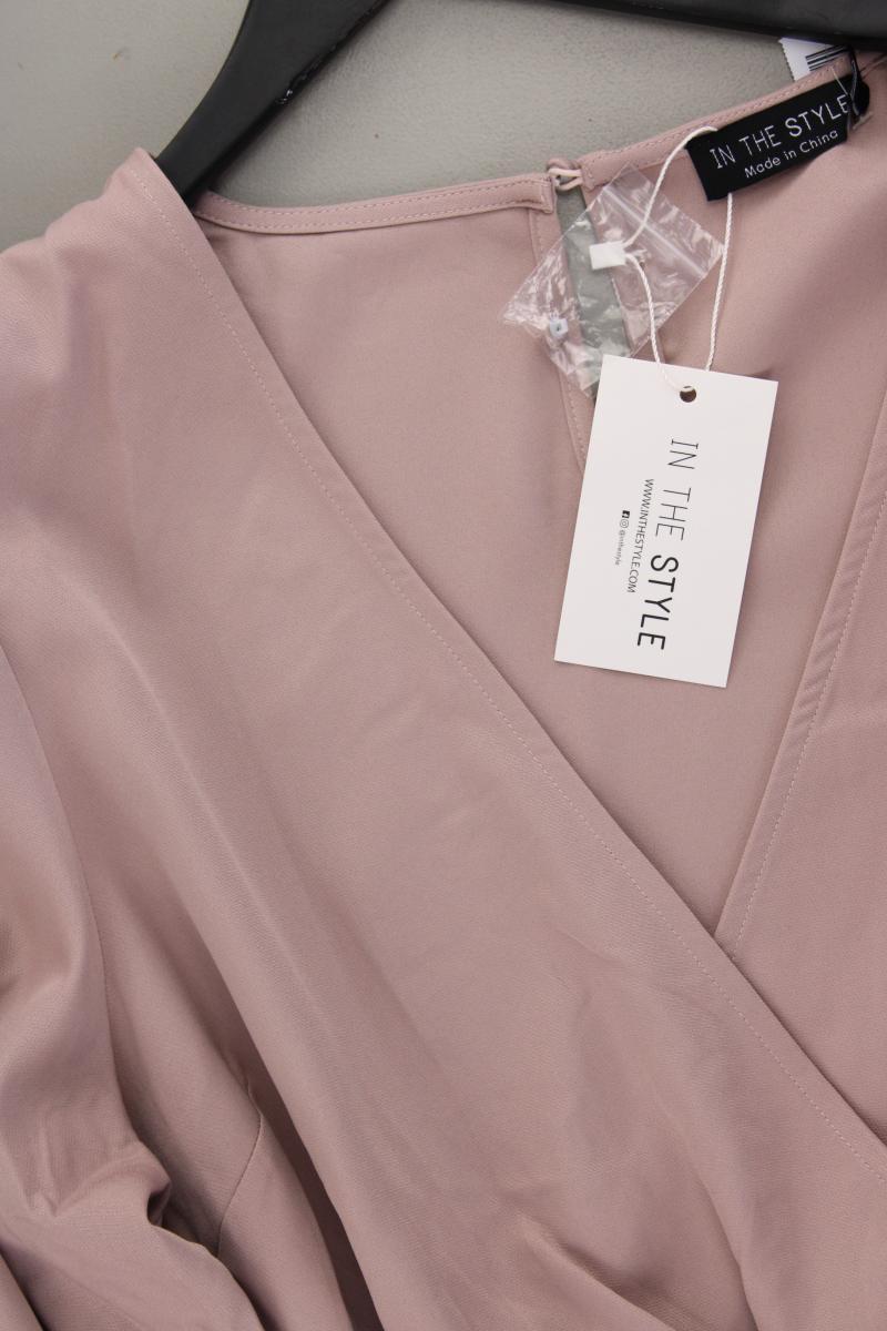 In the Style Kleid Gr. 48 neu mit Etikett mit Gürtel Langarm rosa aus Polyester