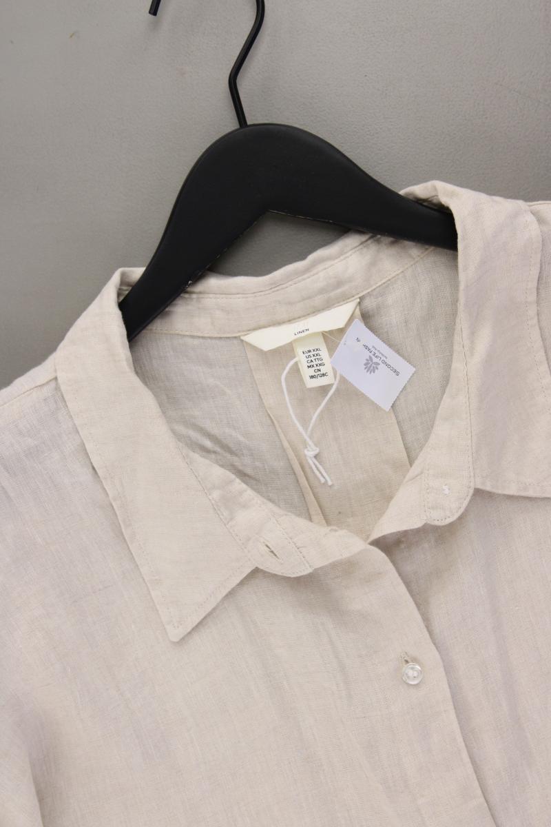 H&M Leinenbluse Gr. XXL 3/4 Ärmel creme