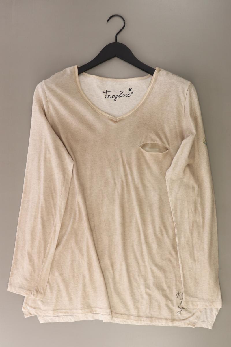 FROGBOX Longsleeve-Shirt Gr. 44 Langarm braun aus Baumwolle