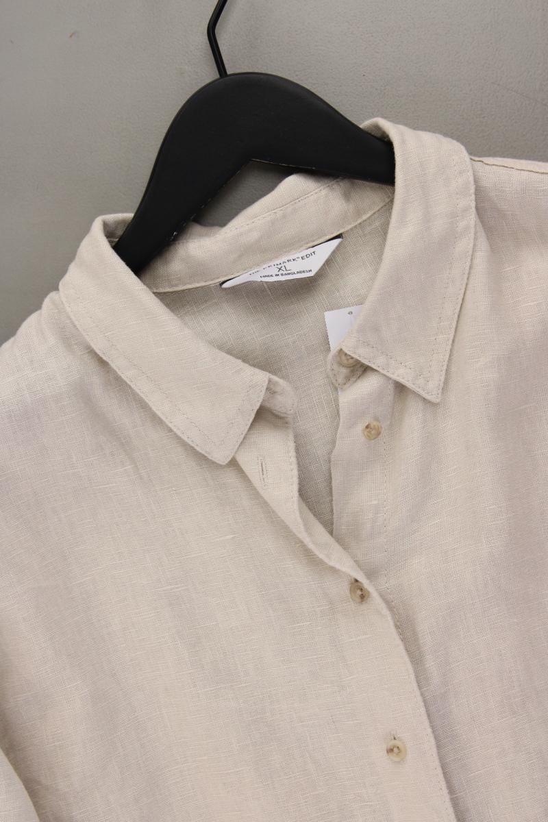 Primark Leinenbluse Gr. XL Langarm creme