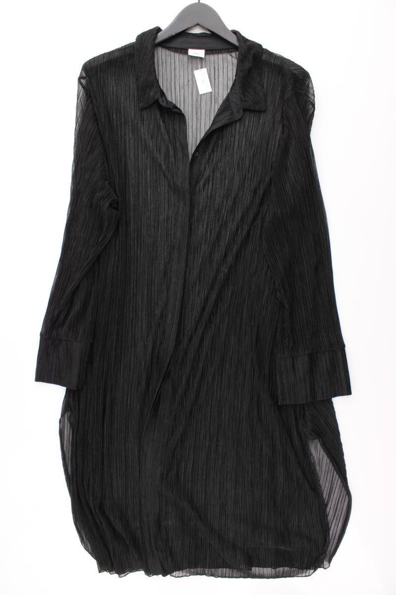 s.Oliver transparentes Kleid Gr. 48 Langarm schwarz aus Polyester