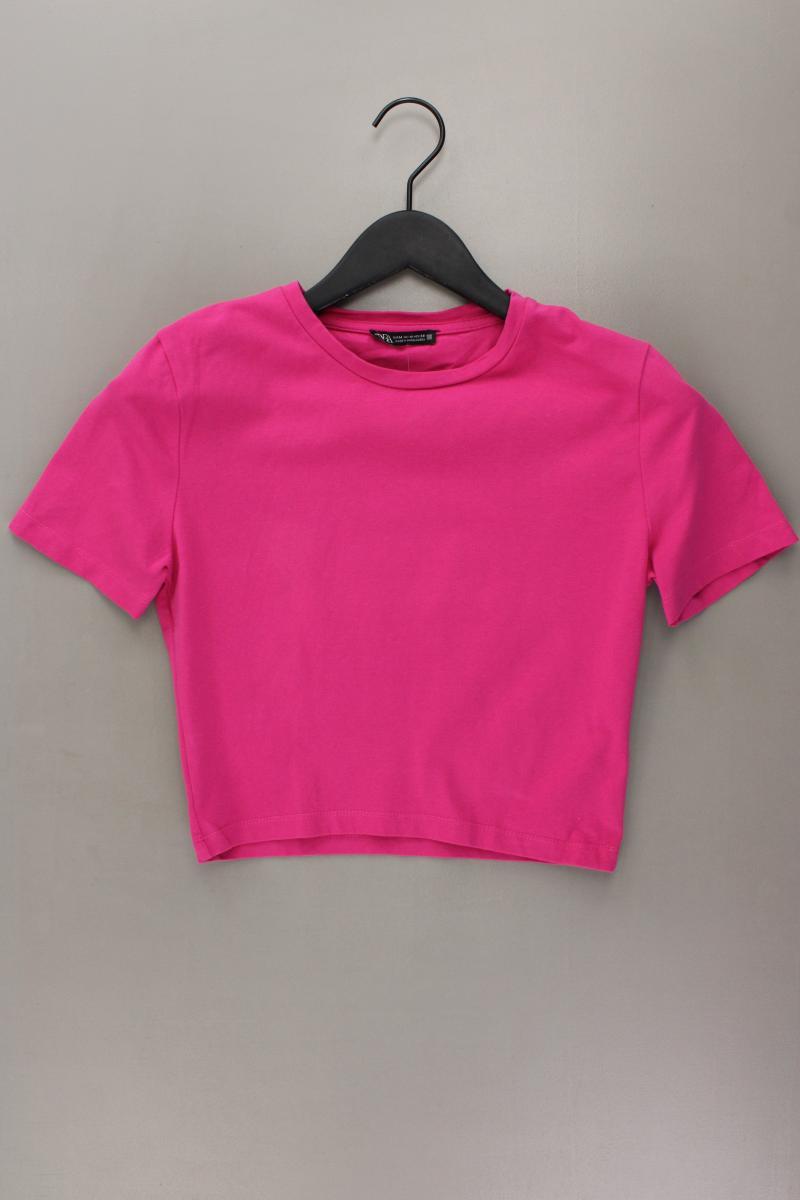 Zara Cropped Shirt Gr. M Kurzarm pink