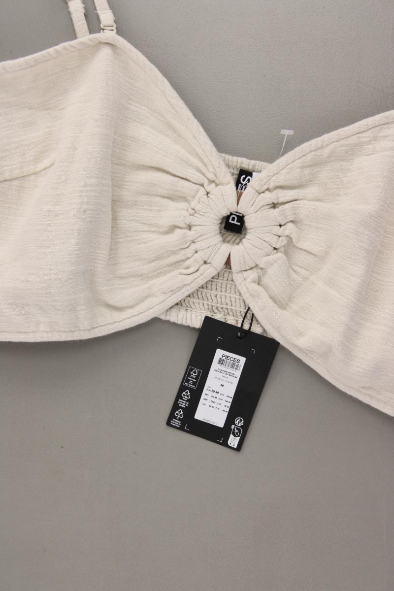 Pieces Crop Top Gr. 48 neu mit Etikett Neupreis: 29,99€! creme aus Baumwolle
