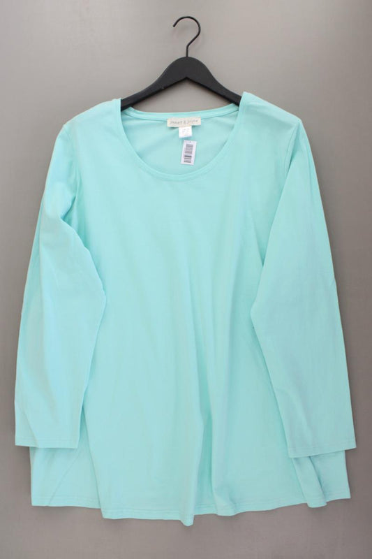 Janet & Joyce Longsleeve-Shirt Gr. 58 Langarm blau aus Baumwolle