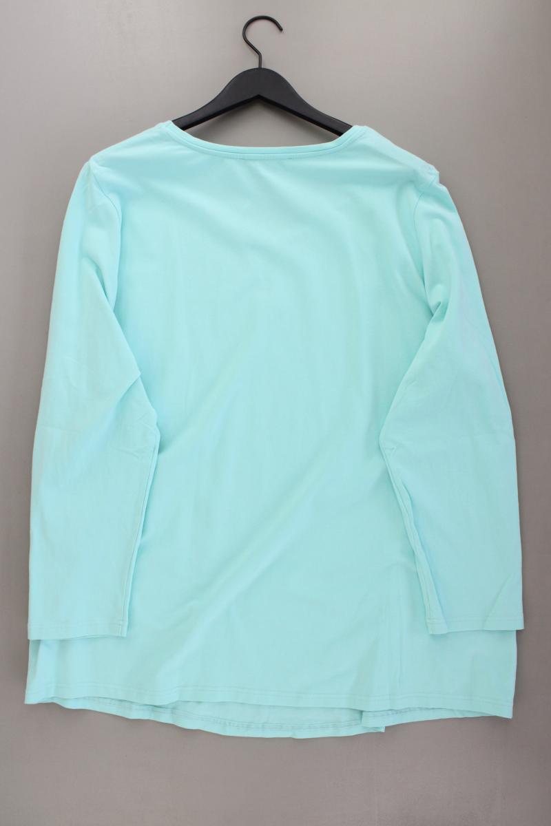 Janet & Joyce Longsleeve-Shirt Gr. 58 Langarm blau aus Baumwolle