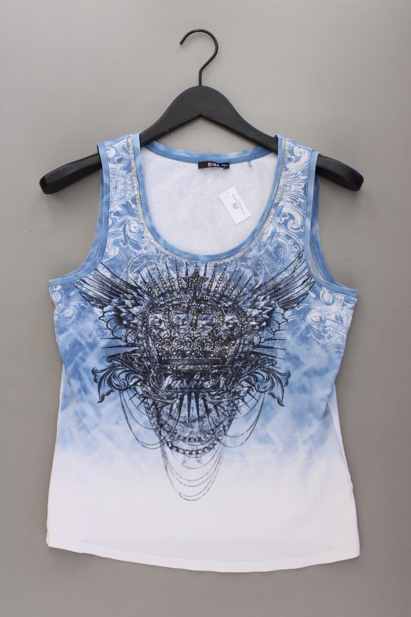 Biba Trägertop Gr. L blau aus Baumwolle
