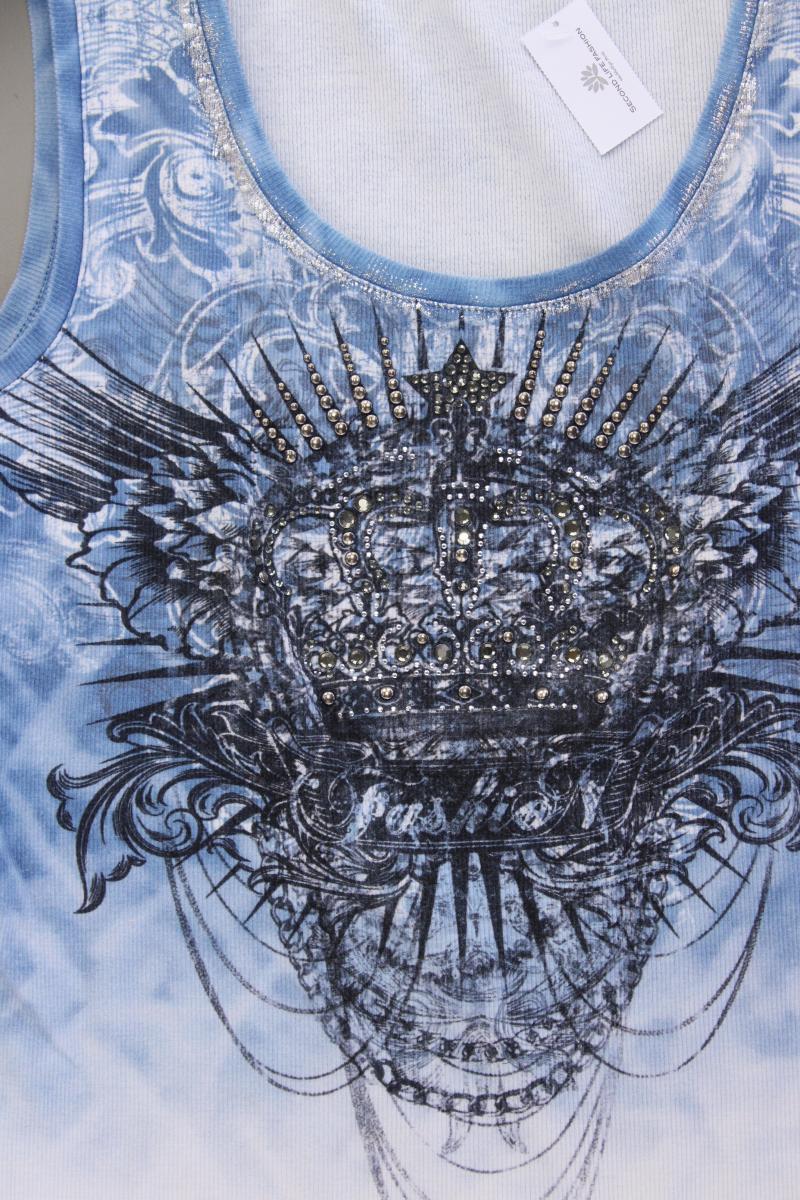 Biba Trägertop Gr. L blau aus Baumwolle