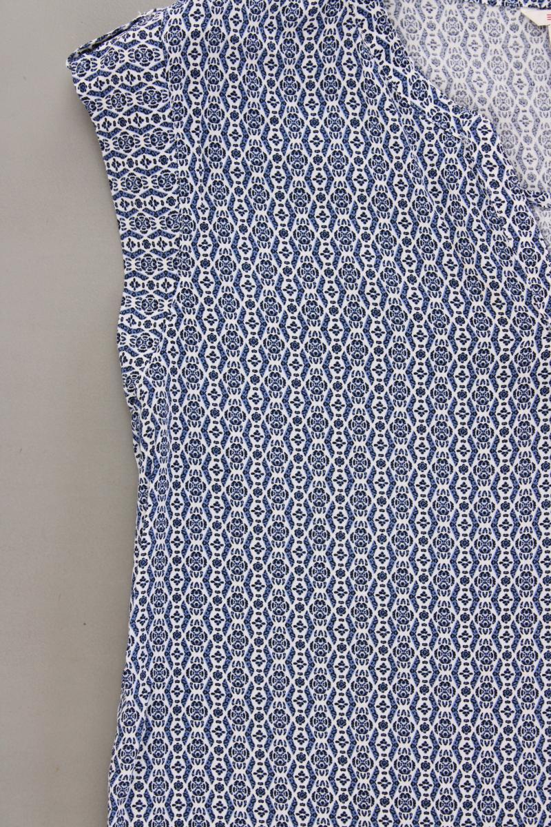 Esprit Kurzarmbluse Gr. 40 blau