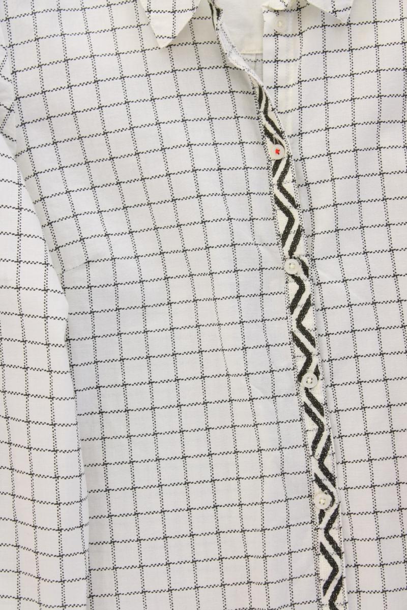 Sandwich_ Langarmbluse Gr. 40 creme aus Baumwolle