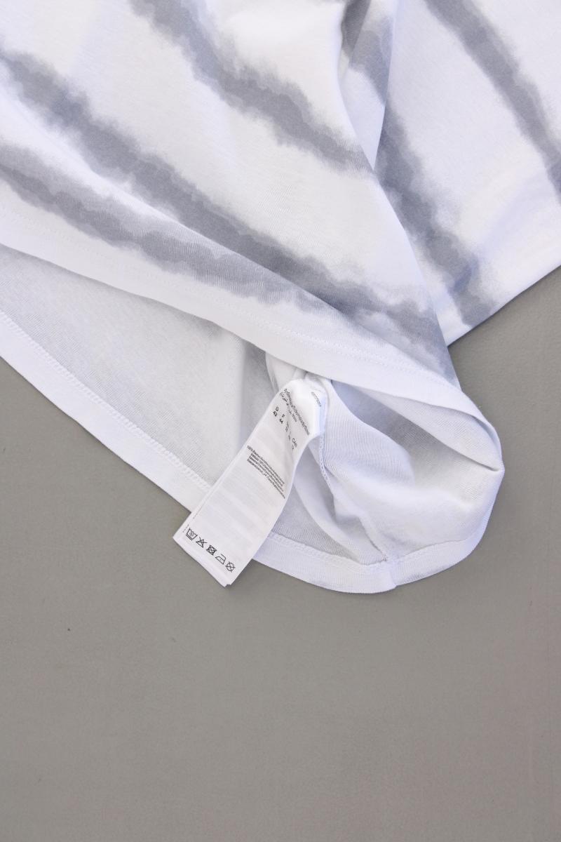 Monari Batikshirt Gr. 42 mit Batikmuster Kurzarm grau aus Baumwolle