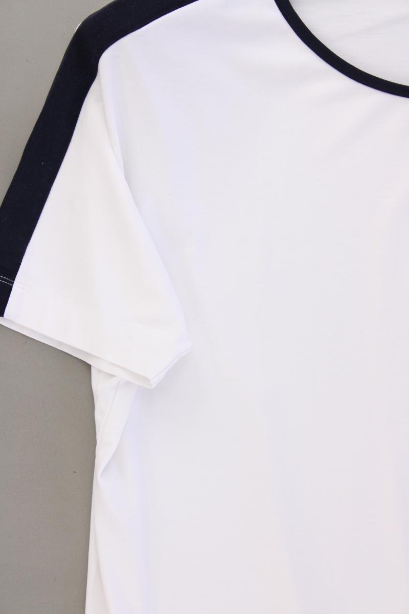 Street One T-Shirt Gr. 42 neuwertig Kurzarm weiß aus Viskose
