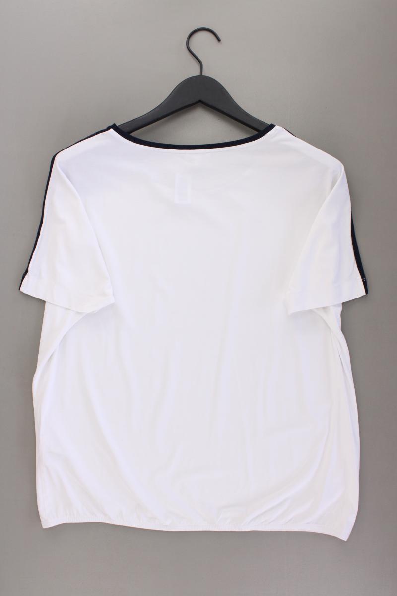 Street One T-Shirt Gr. 42 neuwertig Kurzarm weiß aus Viskose