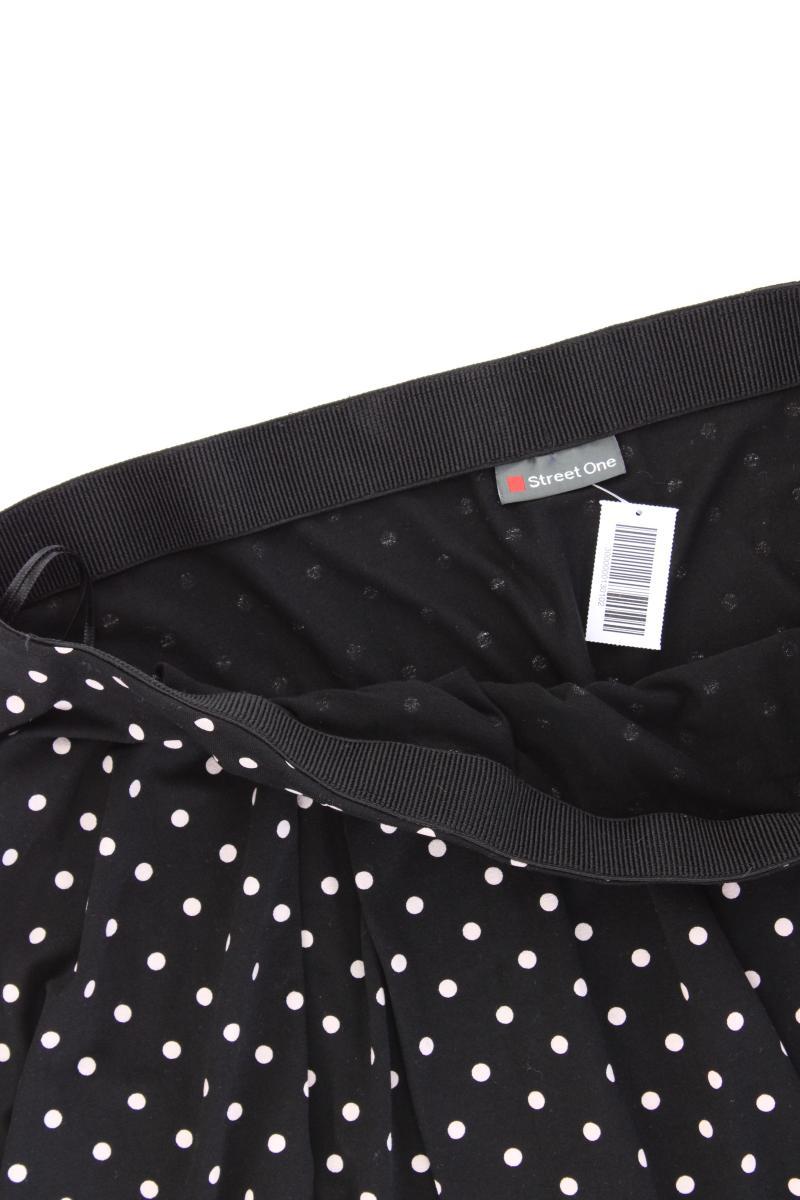 Street One Stretchrock Gr. 42 gepunktet schwarz aus Viskose