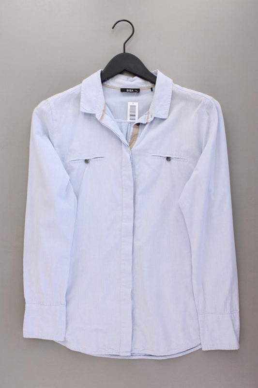 Biba Langarmbluse Gr. 38 blau aus Baumwolle