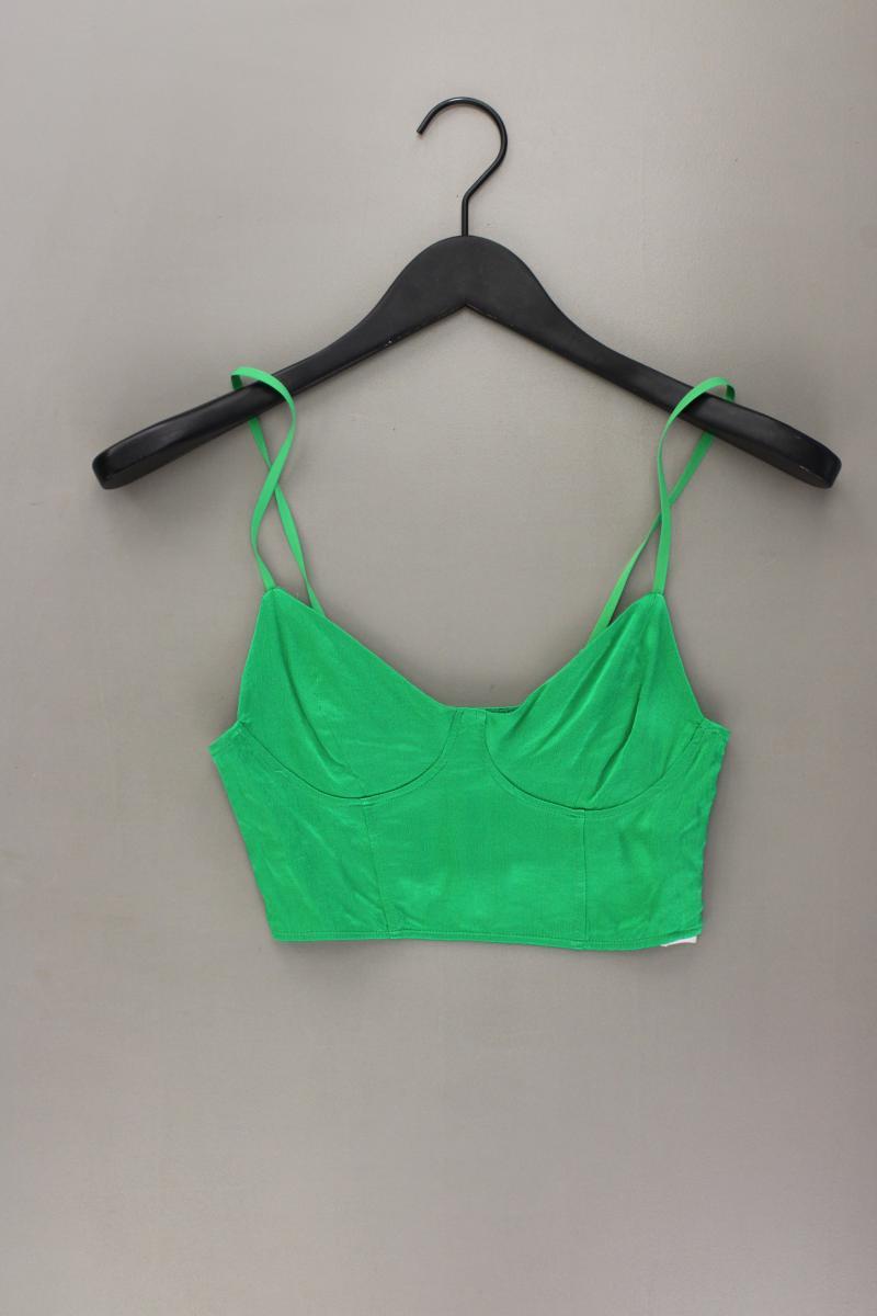 Zara Crop Top Gr. L grün aus Polyester