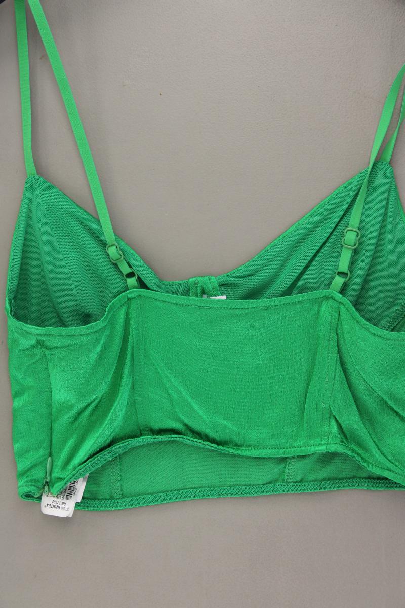 Zara Crop Top Gr. L grün aus Polyester