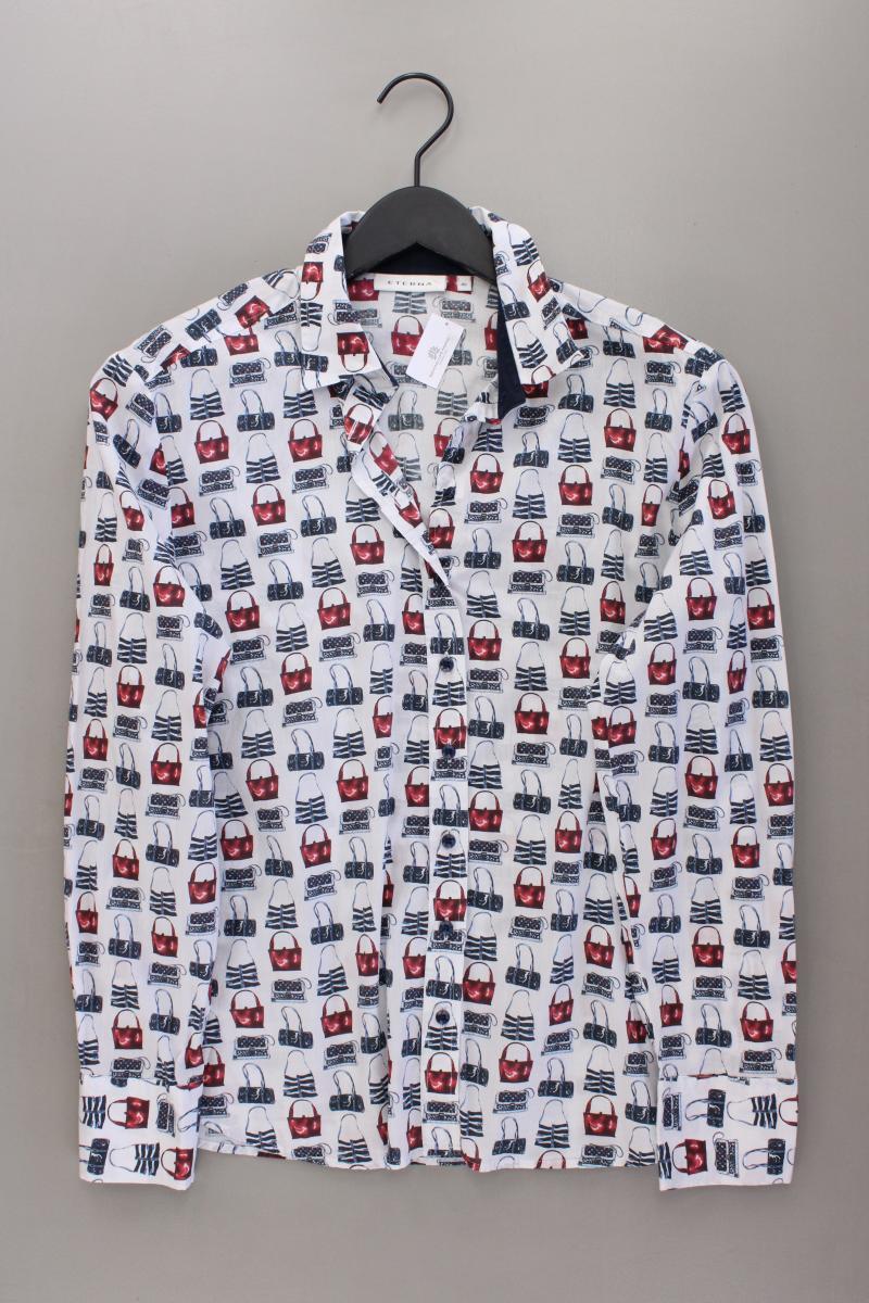 Eterna Bluse mit Handtaschenmuster Gr. 40 Langarm mehrfarbig aus Baumwolle