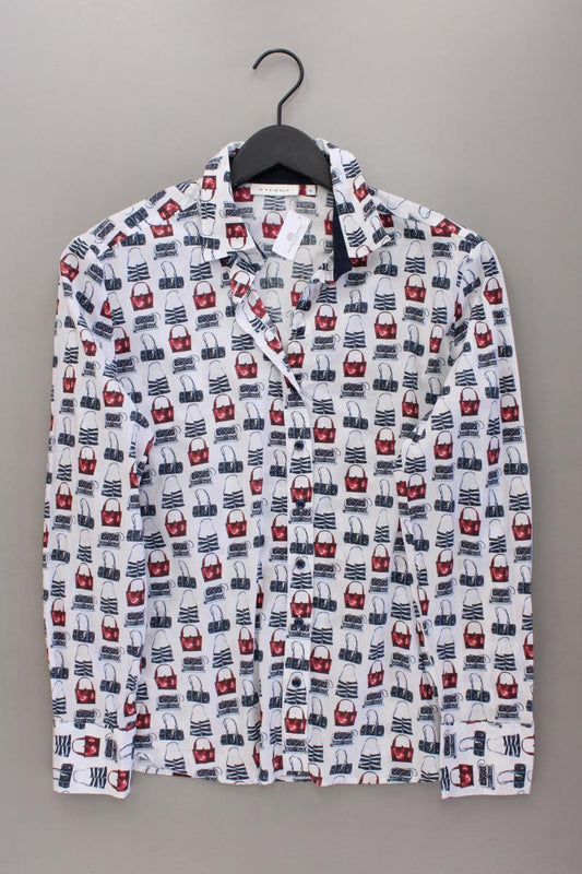 Eterna Bluse mit Handtaschenmuster Gr. 40 Langarm mehrfarbig aus Baumwolle